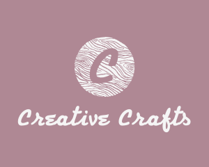 Crafts - Cursive Wooden Crafts logo design