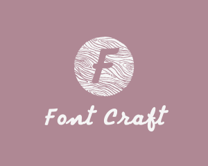 Cursive Wooden Crafts logo design