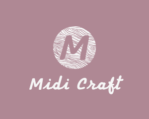 Cursive Wooden Crafts logo design