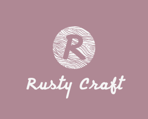 Cursive Wooden Crafts logo design