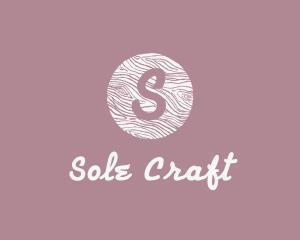 Cursive Wooden Crafts logo design