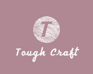 Cursive Wooden Crafts logo design