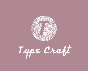 Cursive Wooden Crafts logo design