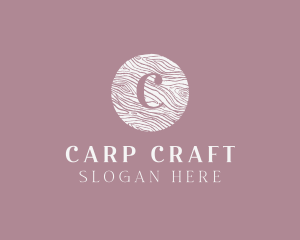 Cursive Wooden Crafts logo design