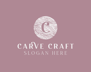 Cursive Wooden Crafts logo design