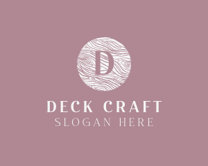 Cursive Wooden Crafts logo design