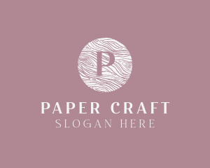 Cursive Wooden Crafts logo design