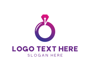 Loyalty - Purple Diamond Ring Jewelry logo design