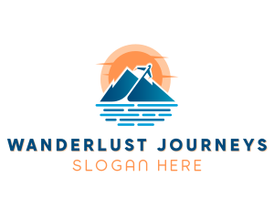Mountain Airplane Travel  Logo