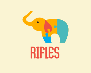 Toy - Colorful Puzzle Elephant logo design