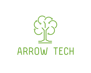 Green Tech Tree logo design