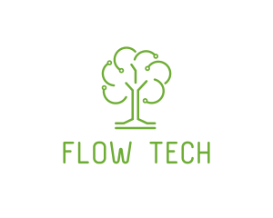 Green Tech Tree logo design