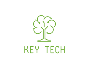 Green Tech Tree logo design