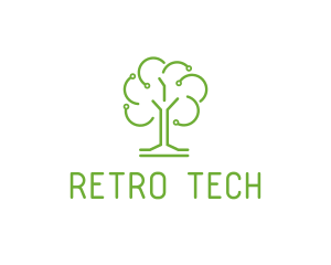 Green Tech Tree logo design