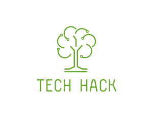 Green Tech Tree logo design