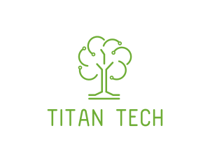 Green Tech Tree logo design