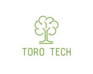 Green Tech Tree logo design