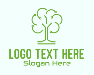 Biotechnology - Green Tech Tree logo design