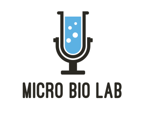 Test Tube Microphone logo design