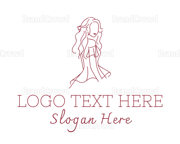 Women Gown Apparel Logo