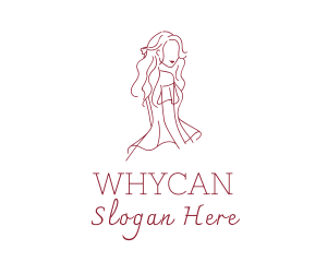 Women Gown Apparel Logo