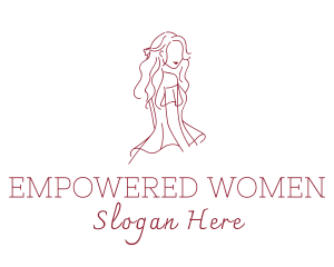 Women Gown Apparel logo design