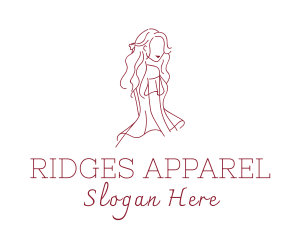 Women Gown Apparel logo design