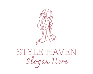 Stylist - Women Gown Apparel logo design