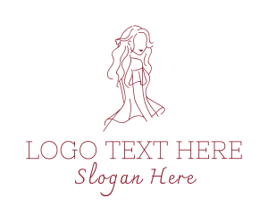 Shop - Women Gown Apparel logo design