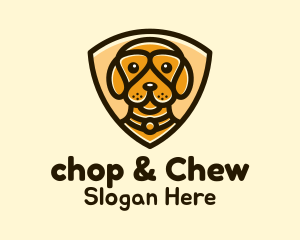 Pet Adoption - Puppy Dog Shield logo design