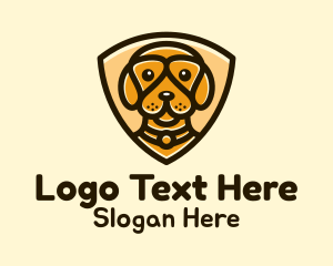 Dog Grooming - Puppy Dog Shield logo design