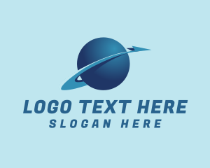 Courier - Globe Arrow Shipment logo design