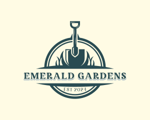 Shovel Grass Gardening logo design