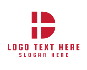 Europe - Denmark Country Letter D logo design