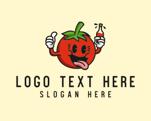 Tomato - Tomato Sauce Mascot logo design