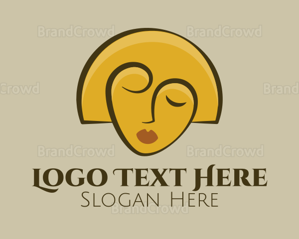 Gold Woman Elegant Logo