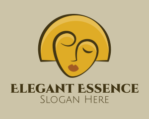 Gold Woman Elegant logo design