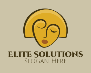 Treatment - Gold Woman Elegant logo design