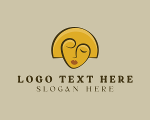 Spa - Gold Woman Elegant logo design