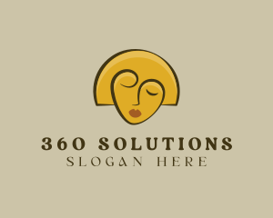 Gold Woman Elegant logo design