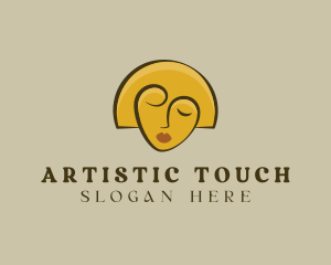 Gold Woman Elegant logo design