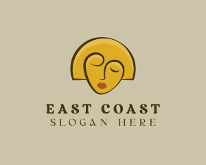 Gold Woman Elegant logo design