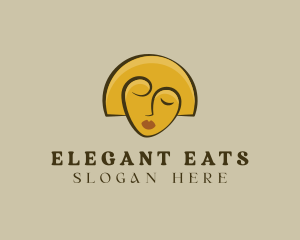 Gold Woman Elegant logo design