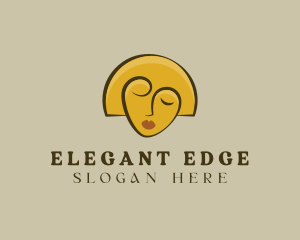 Gold Woman Elegant logo design