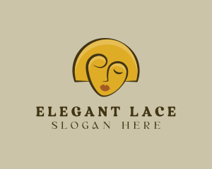 Gold Woman Elegant logo design