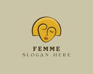 Gold Woman Elegant logo design