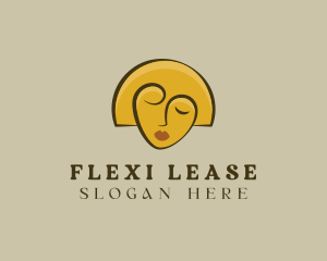 Gold Woman Elegant logo design