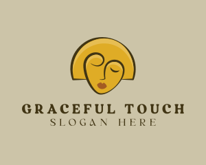 Gold Woman Elegant logo design