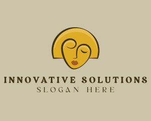 Gold Woman Elegant logo design