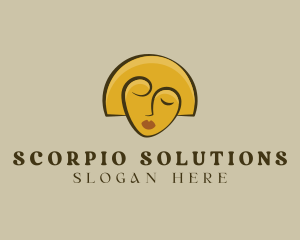 Gold Woman Elegant logo design